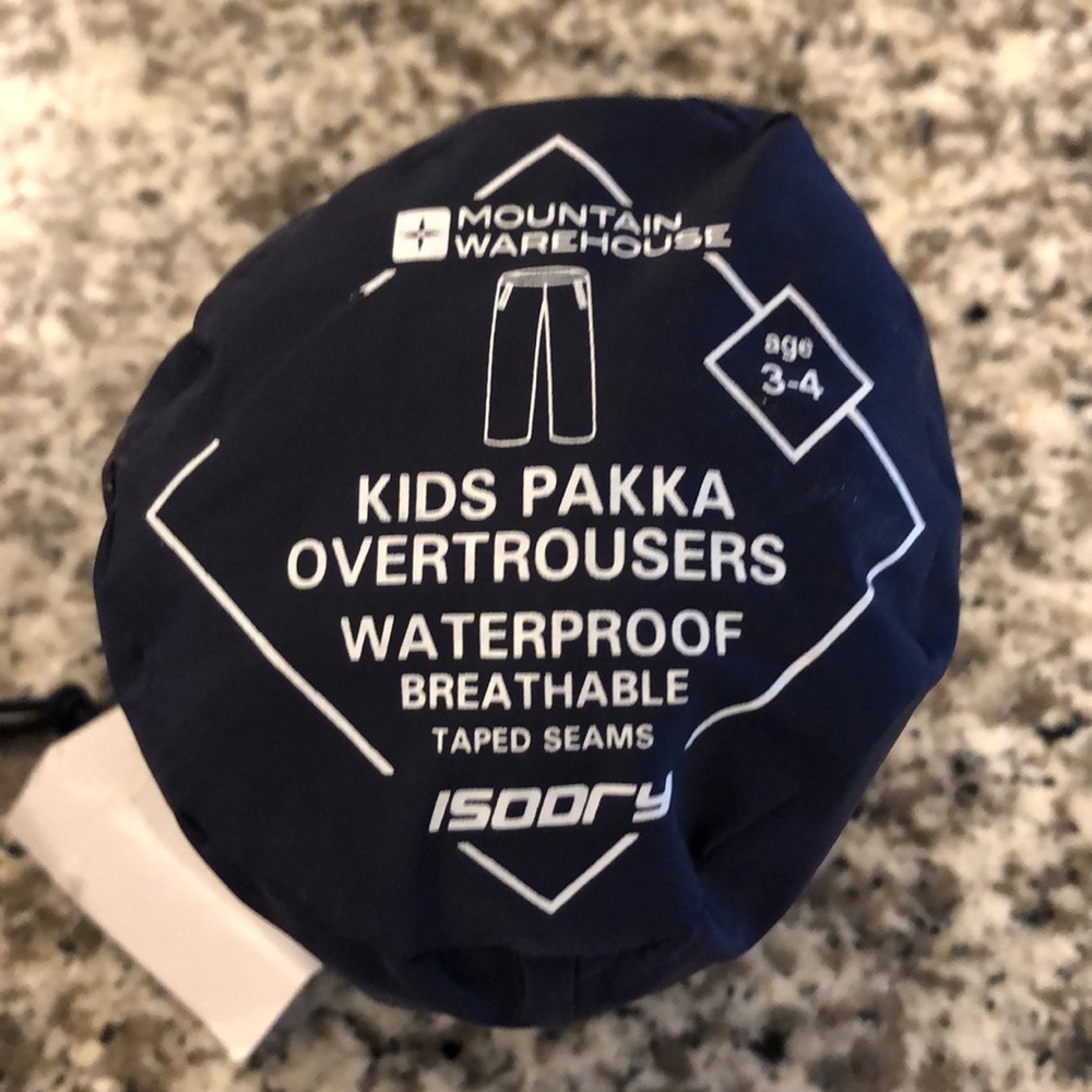 NEW Mountain Warehouse rainpants BNWT (3T/4T)